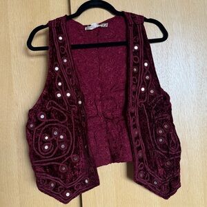 velvet mirrored vest
